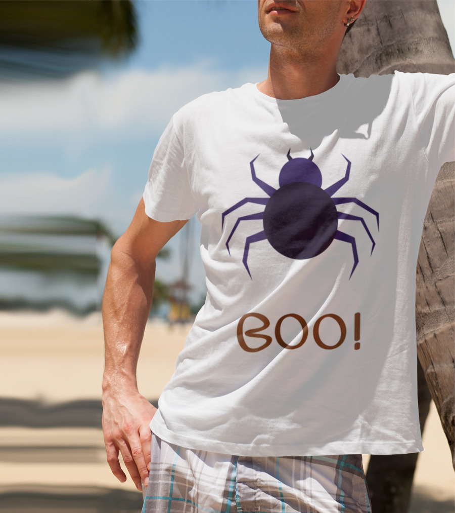 BOO Halloween Spider Design For Mom Sister Boyfriend Girl T-Shirt