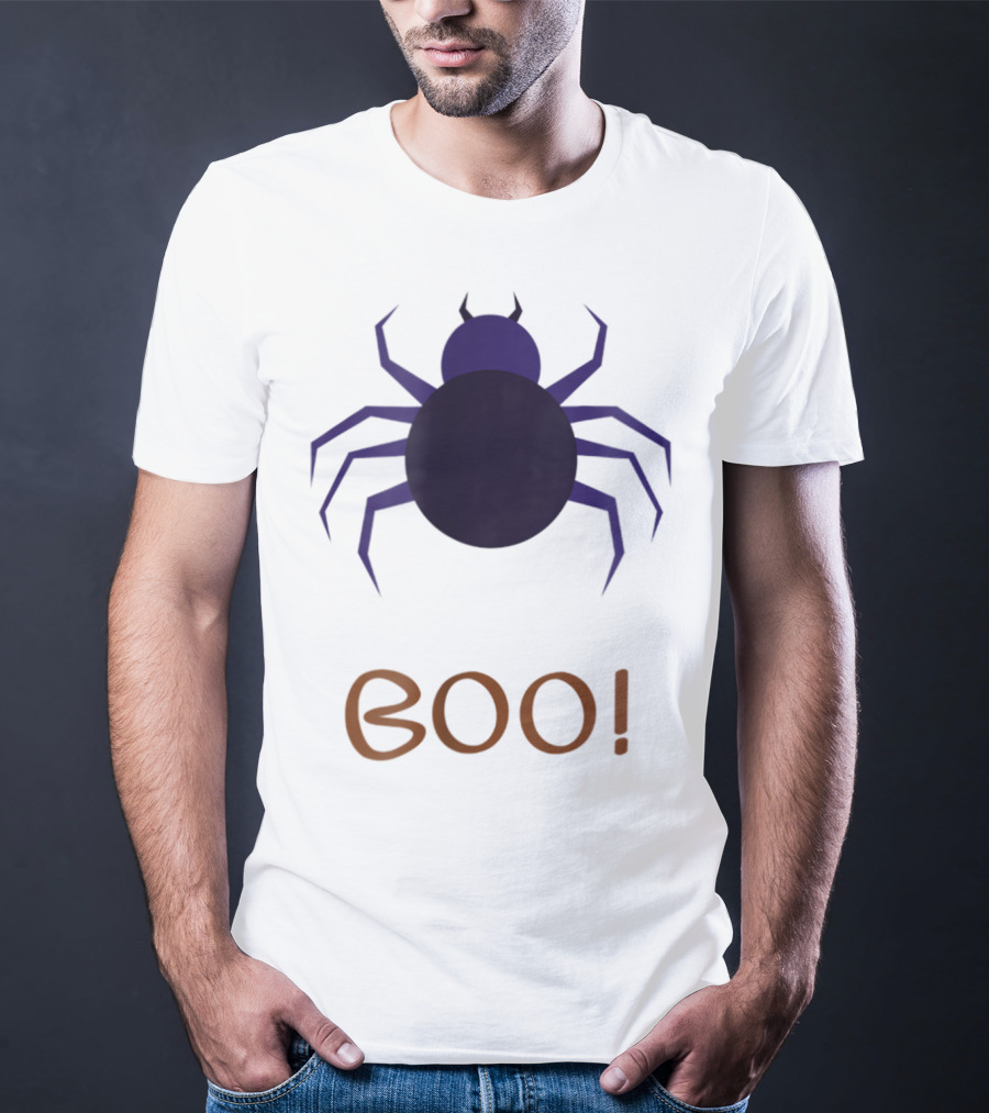 BOO Halloween Spider Design For Mom Sister Boyfriend Girl T-Shirt