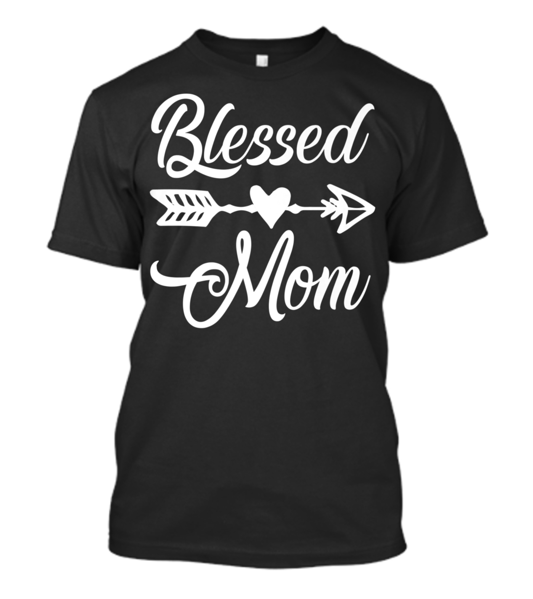 Blessed Mom Heart Arrow Design Thanksgiving24 T-Shirt