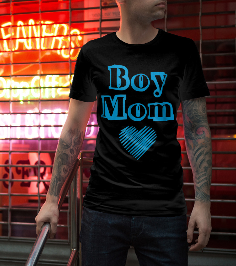 Boy Mom Heart Perfect New Mom Of Boys T-Shirt