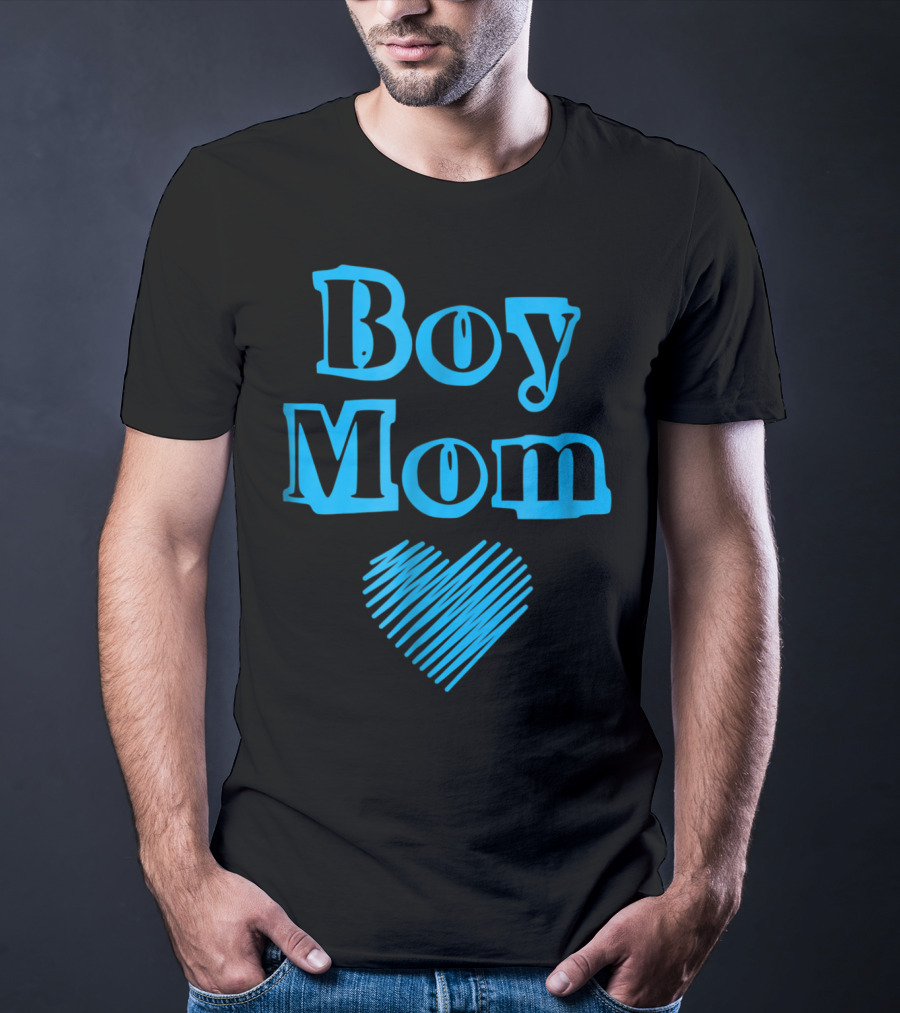 Boy Mom Heart Perfect New Mom Of Boys T-Shirt
