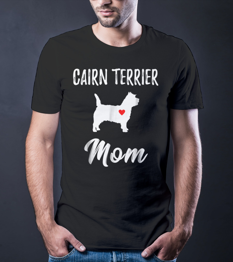 Cairn Terrier Dog Mom Owner Lover Heart T-Shirt