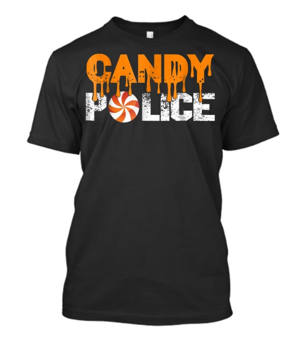 Candy Police Funny Mom Or Dad Halloween Candy Inspector T-Shirt