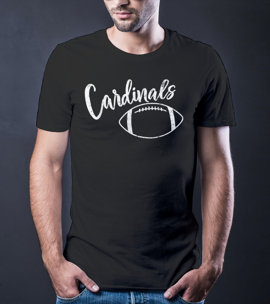 Cardinals Football Vintage High School Team Spirit T-Shirt