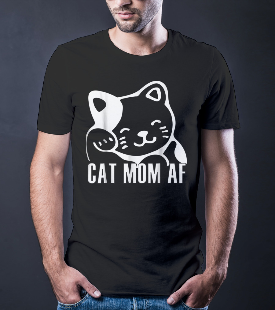 Cat Mom AF Clothing43 Playful Cat T-Shirt