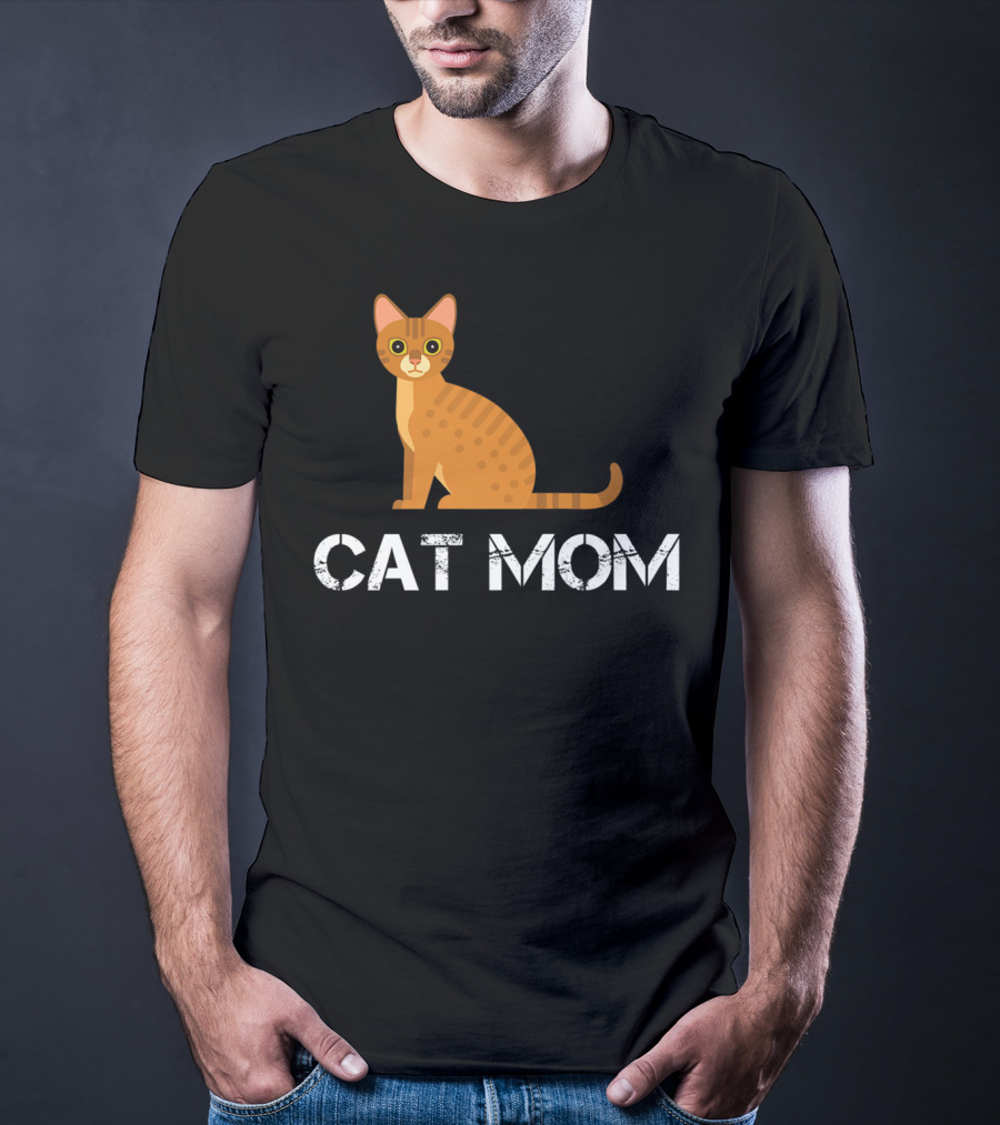 Cat Mom Cat Owner Cartoon Cat T-Shirt