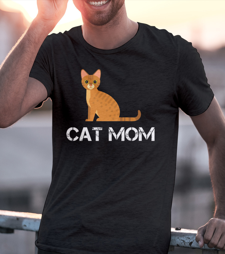 Cat Mom Cat Owner Cartoon Cat T-Shirt