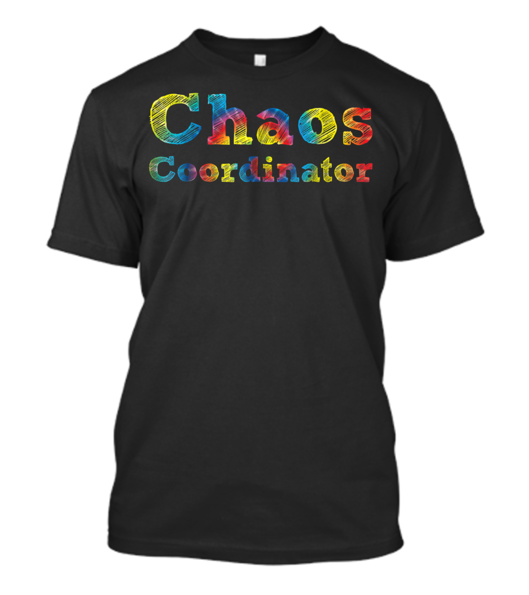 Chaos Coordinator Colorful Teacher Planner T-Shirt