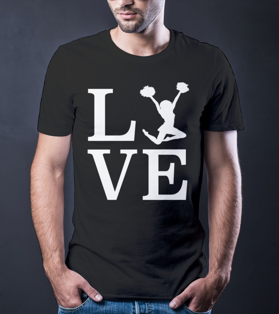 Cheerleading Love Cheer Mom Coach Cheerleader Enthusiast T-Shirt
