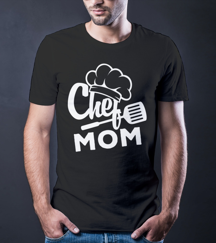 Chef Mom Cooking Hat And Spatula T-Shirt
