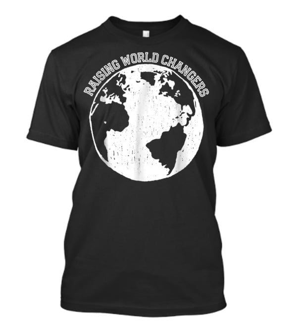 Raising World Changers Christian Mom World Map T-Shirt
