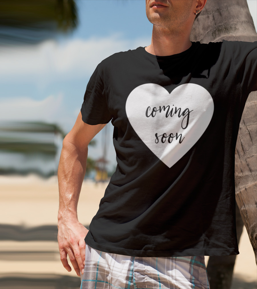 Coming Soon New Baby Mom Announcement Heart T-Shirt