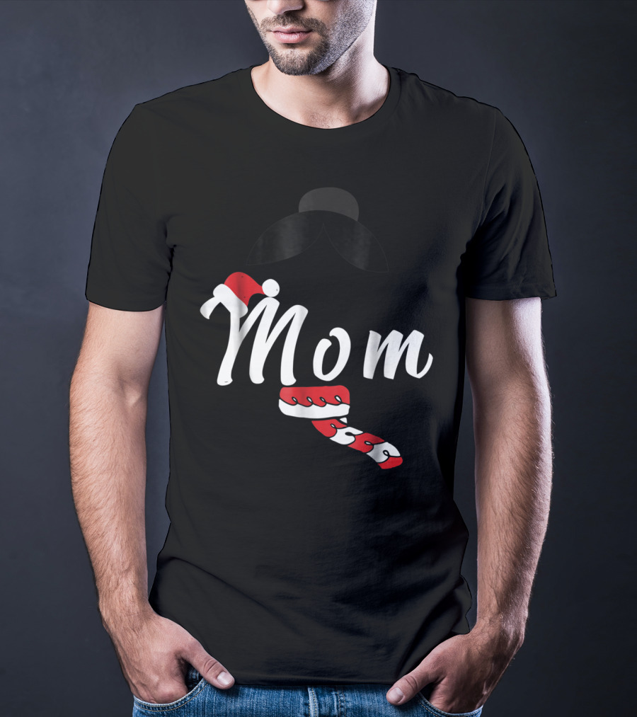 Cool Mom Christmas Santa Hat Candy Cane Family Matching Holiday T-Shirt