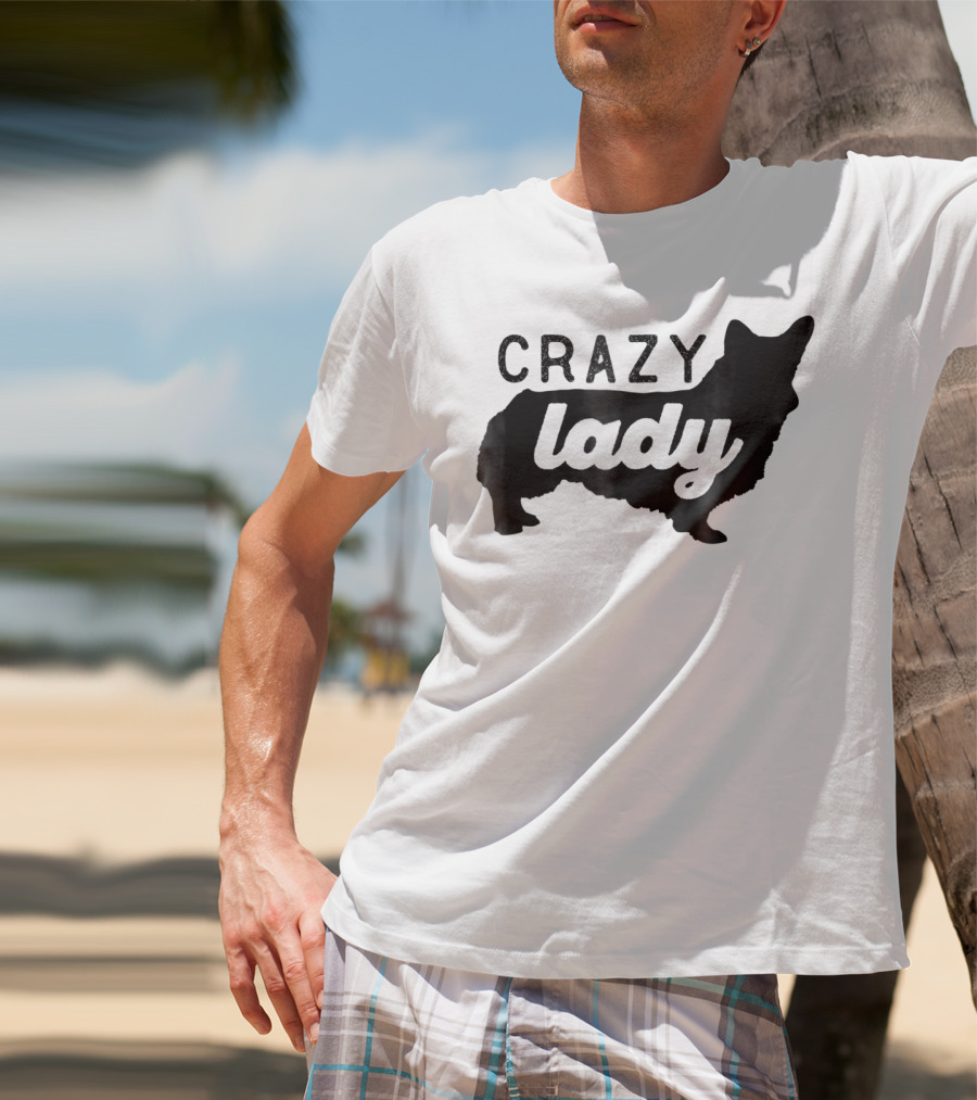 Crazy Corgi Lady Dog Mom Mama Corgi Lover T-Shirt