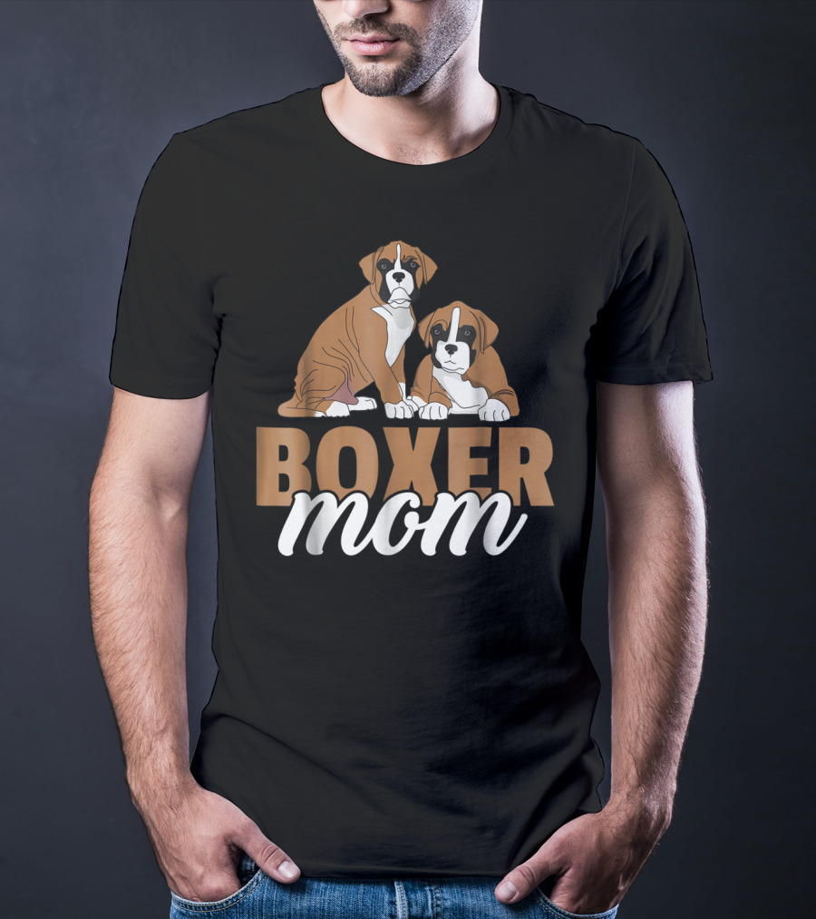Boxer Dog Lovers Cute Boxer Mom T-Shirt