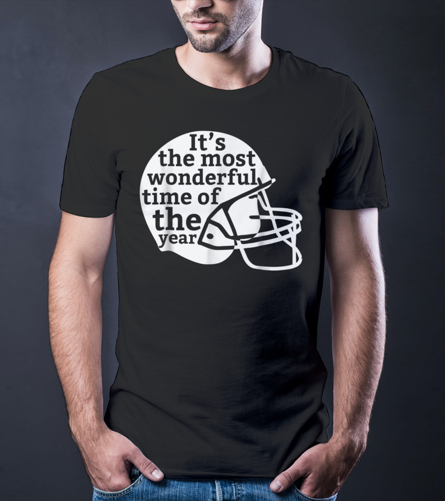 It's The Most Wonderful Time Of The Year Football Helmet T-Shirt
