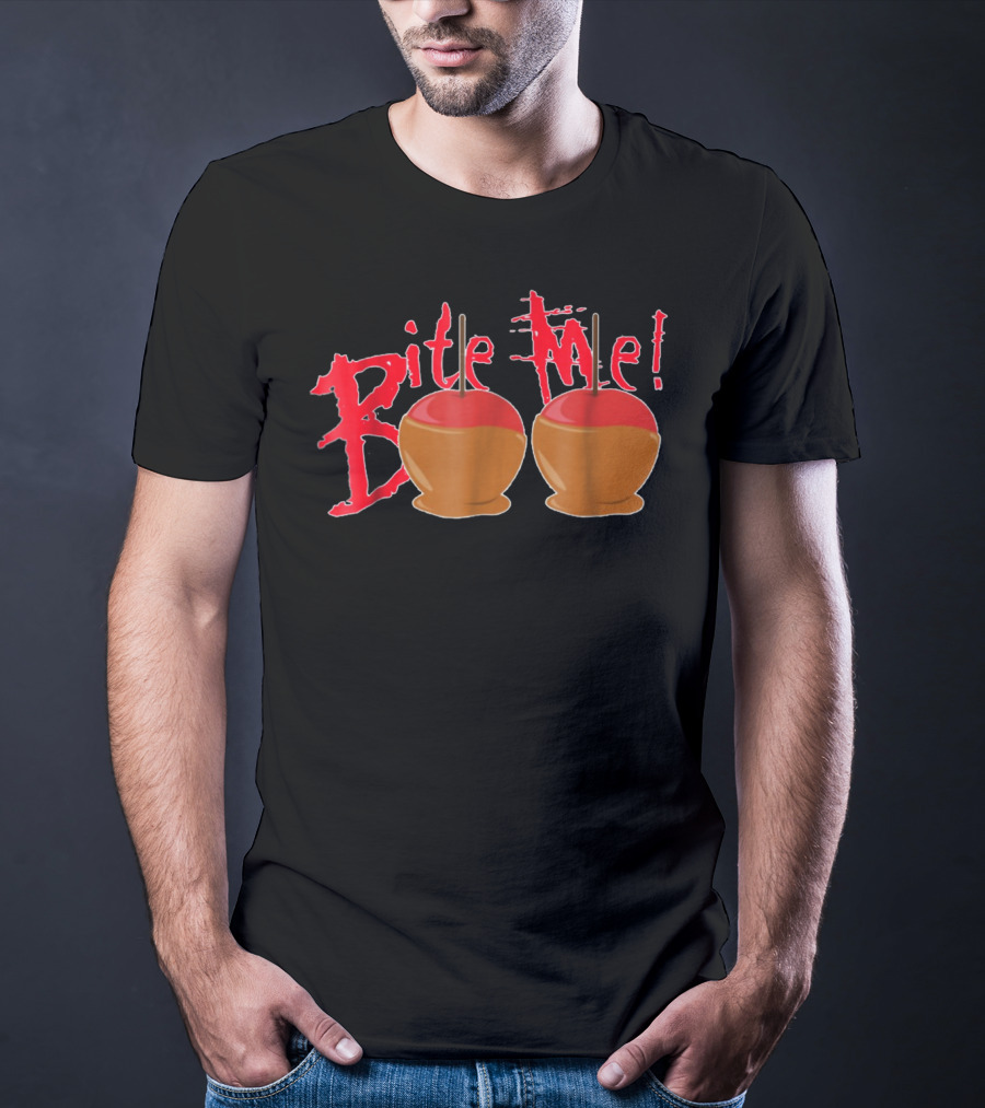 Bite Me Candy Apples Halloween Humor T-Shirt