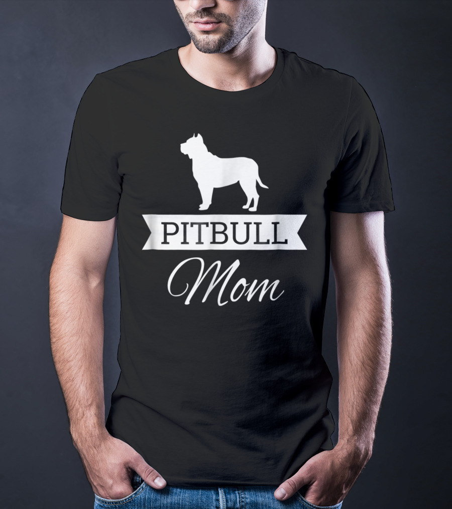 Pitbull Mom Dog T-Shirt