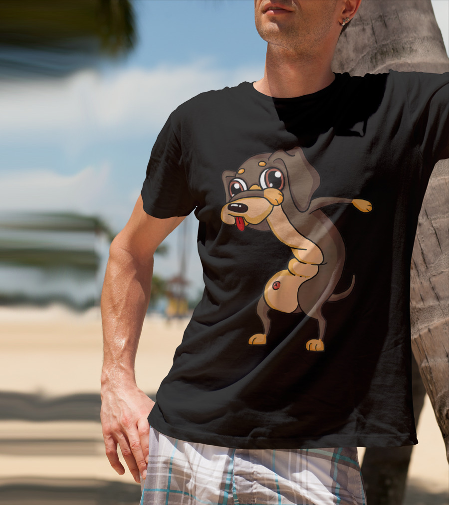 Dabbing Dachshund Doxie Dog Funny31 T-Shirt