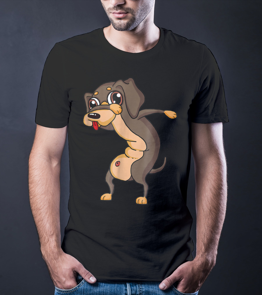Dabbing Dachshund Doxie Dog Funny31 T-Shirt