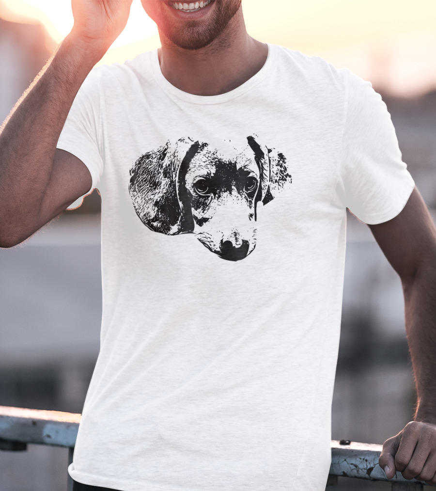 Dachshund Face Dog Mom Dad T-Shirt