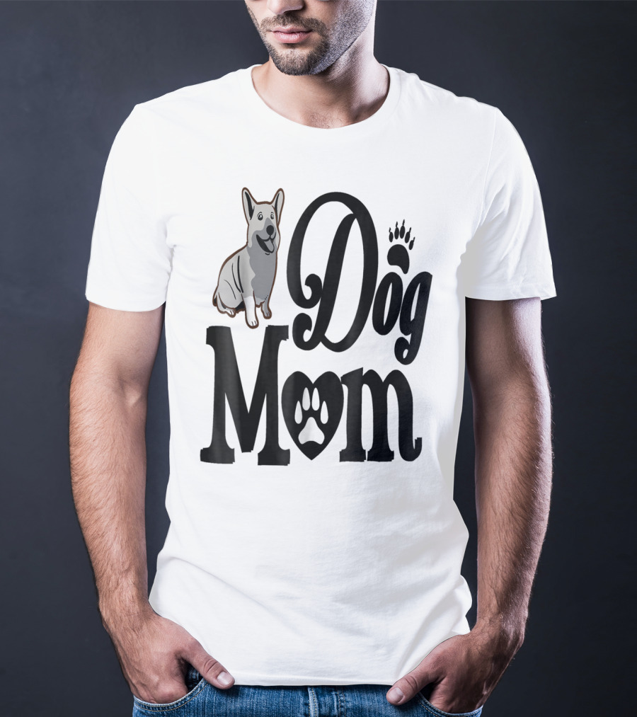 Dog Mom Paw Print German Shepherd T-Shirt