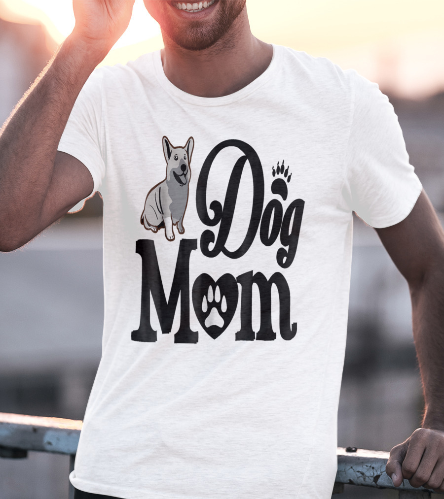 Dog Mom Paw Print German Shepherd T-Shirt