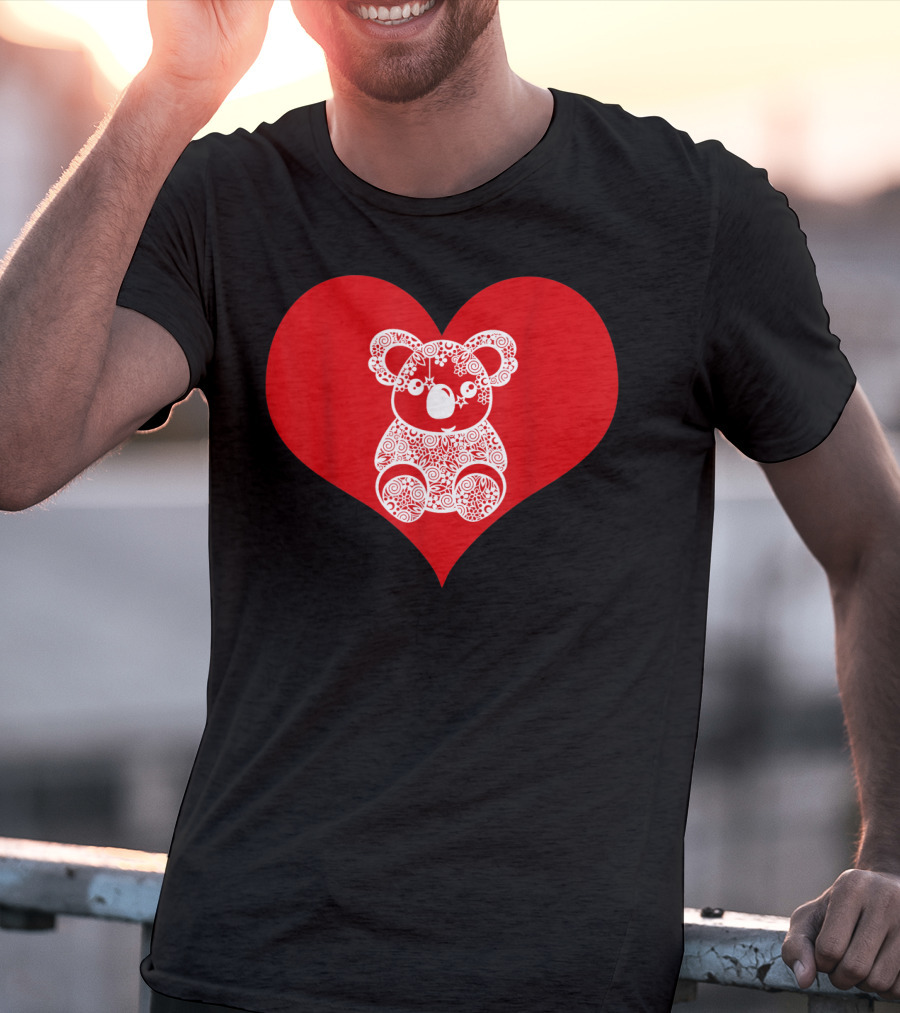 Valentines Day Koala Love Heart Adorable Bear T-Shirt