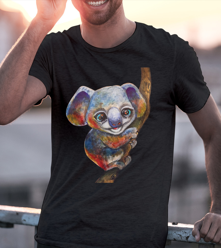 Pray For Australia Firefighters Colorful Koala On Tree T-Shirt