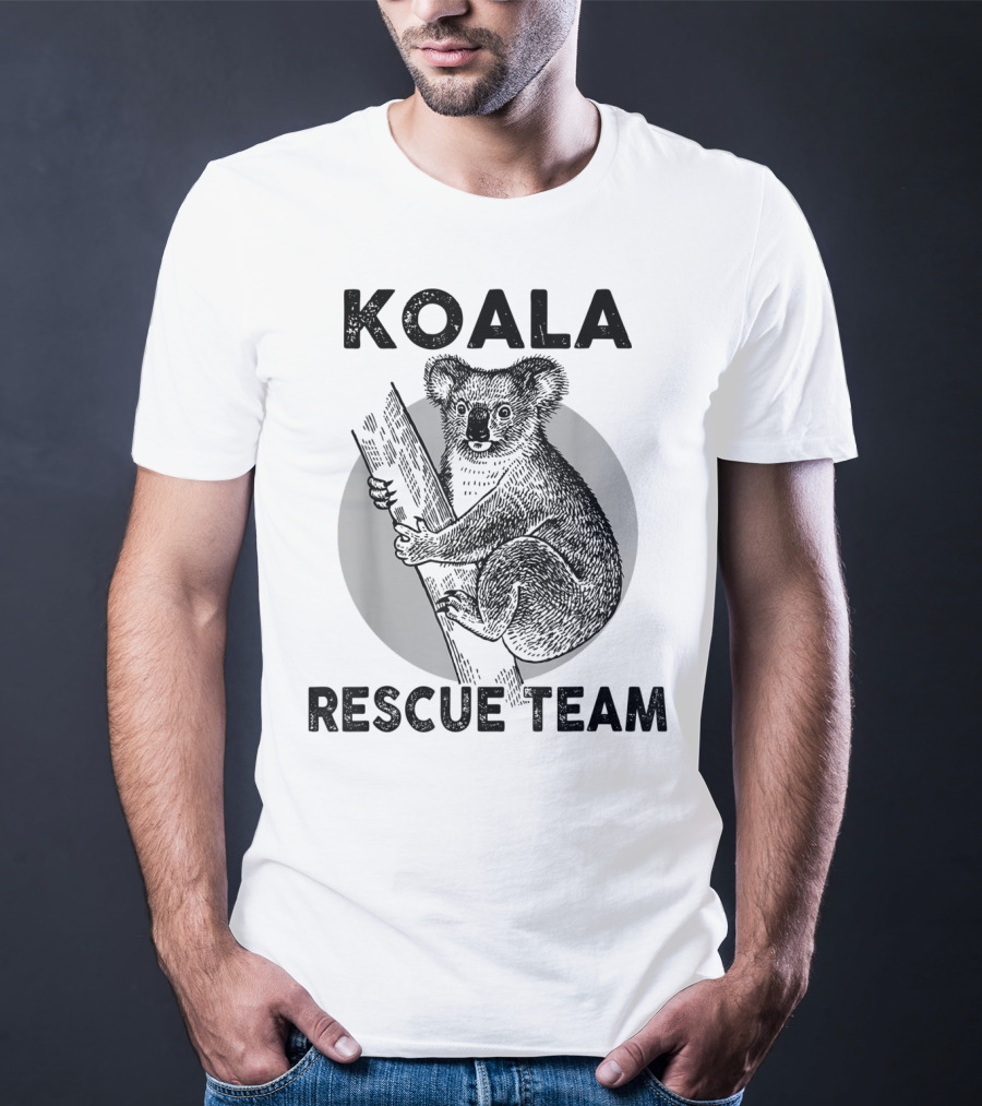 Koala Rescue Team Vintage Animals Outfits Save The Koala Bear T-Shirt