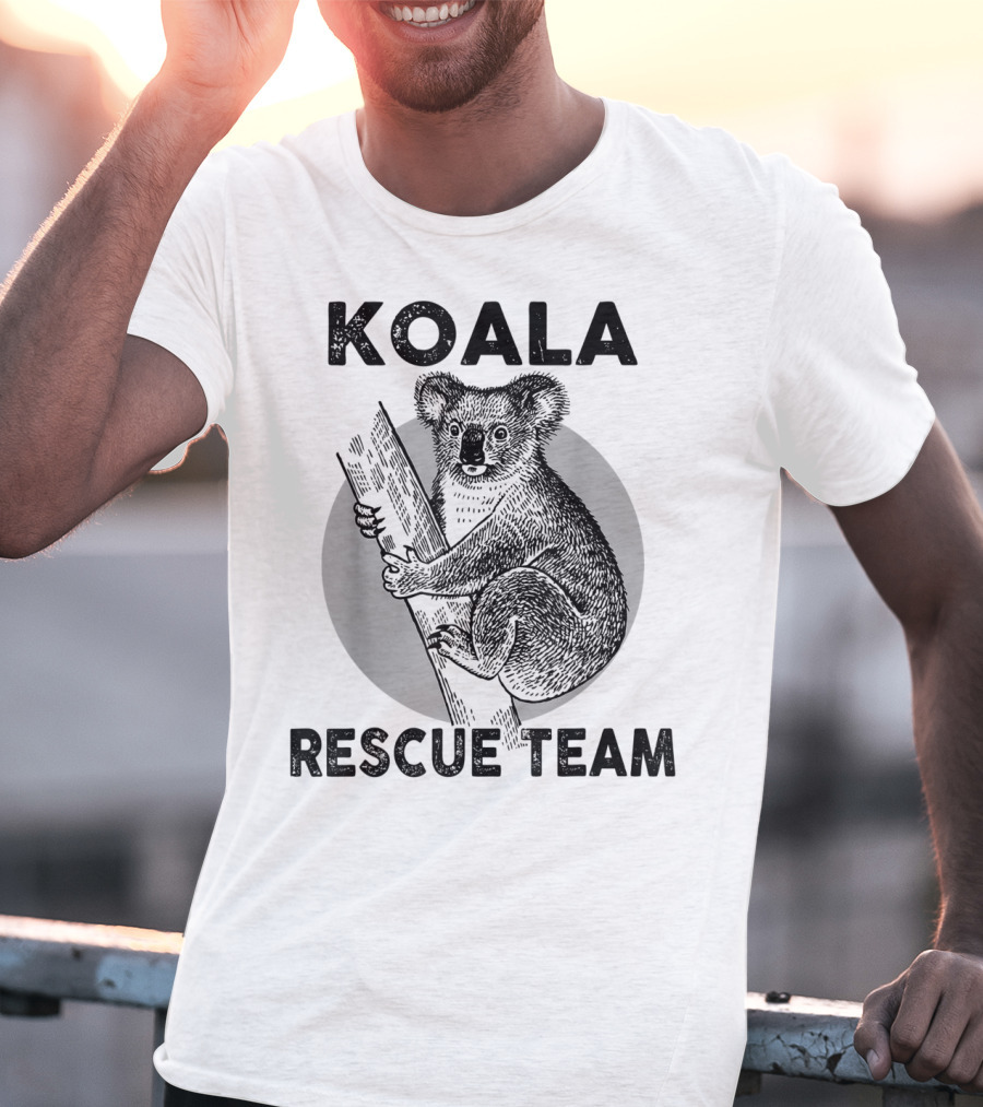 Koala Rescue Team Vintage Animals Outfits Save The Koala Bear T-Shirt