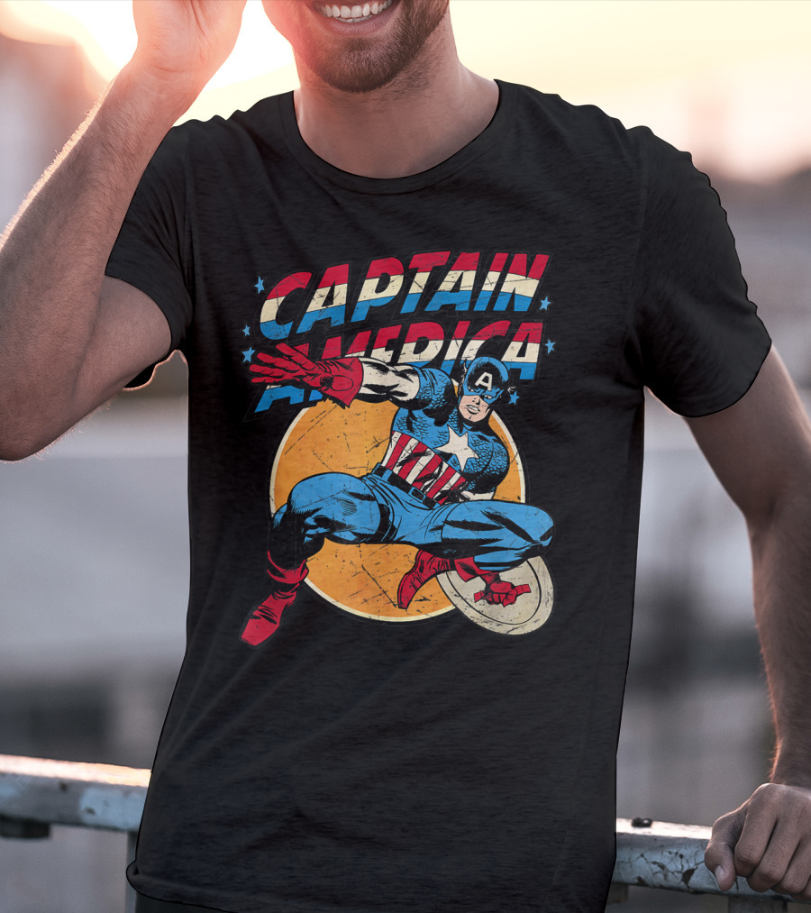 Captain America Marvel Avengers Shield T-Shirt