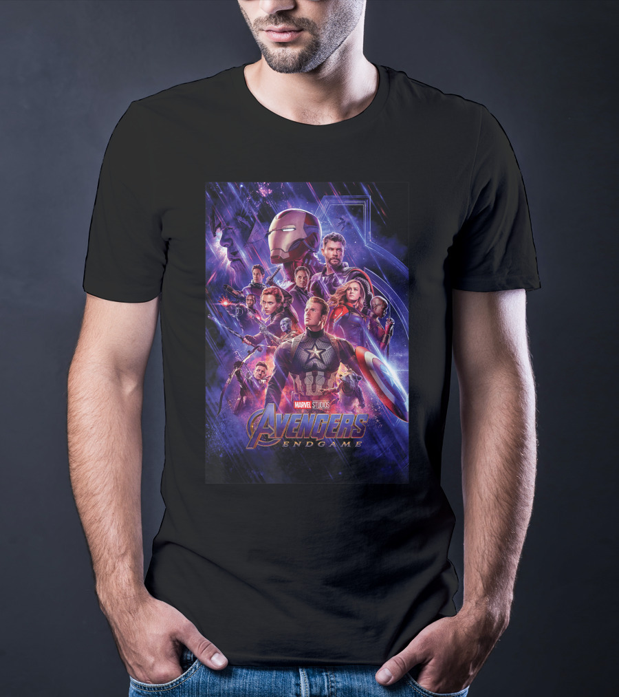 Marvel Studios Avengers Endgame Space Group Captain America Iron Man T-Shirt