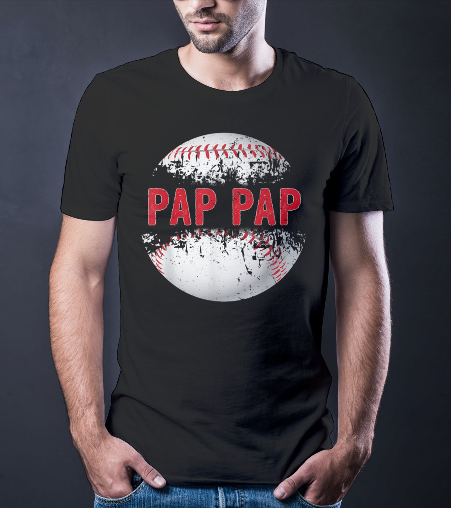 Pap Pap Baseball Softball Lover Father's Day T-Shirt