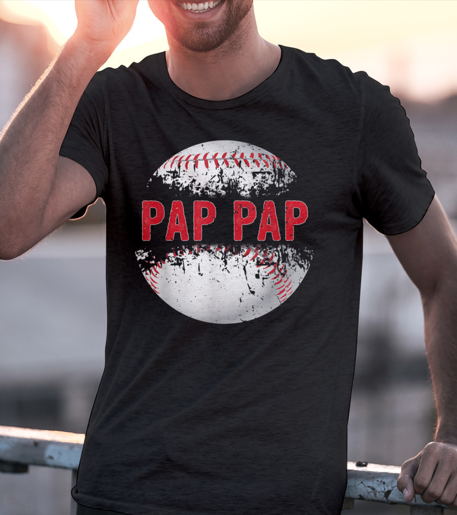 Pap Pap Baseball Softball Lover Father's Day T-Shirt
