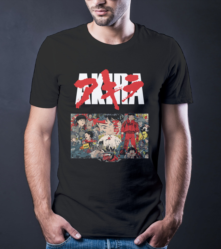 AKIRA Classic Manga Anime Art Kaneda Capsule Cyberpunk Dystopia Icons T-Shirt