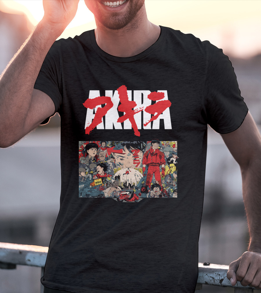 AKIRA Classic Manga Anime Art Kaneda Capsule Cyberpunk Dystopia Icons T-Shirt