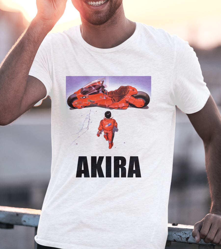 Kaneda Iconic Red Motorcycle Akira T-Shirt