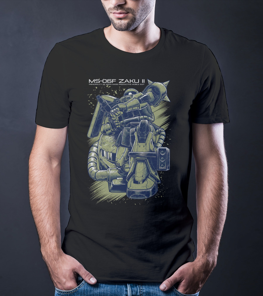 MS-06F Zaku II Principality Of Zeon Mass Production Mobile Suit T-Shirt