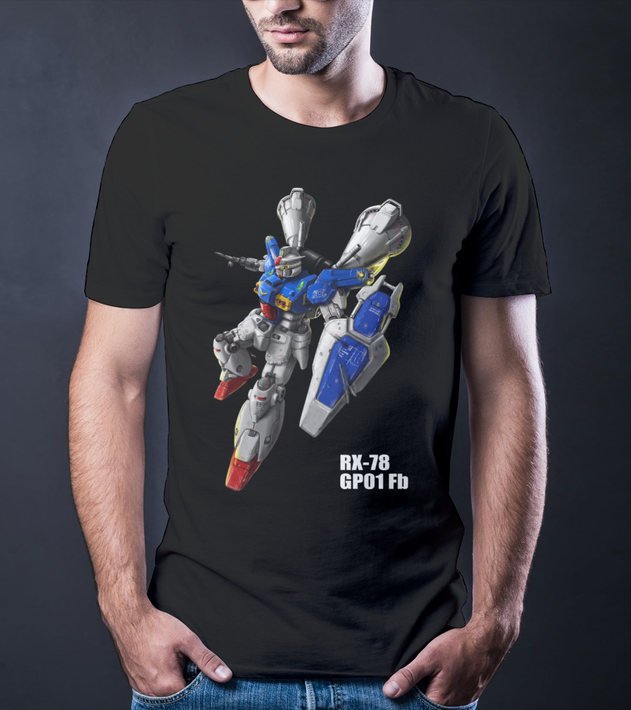RX-78 GP01Fb Mobile Suit In Dynamic Action Pose T-Shirt