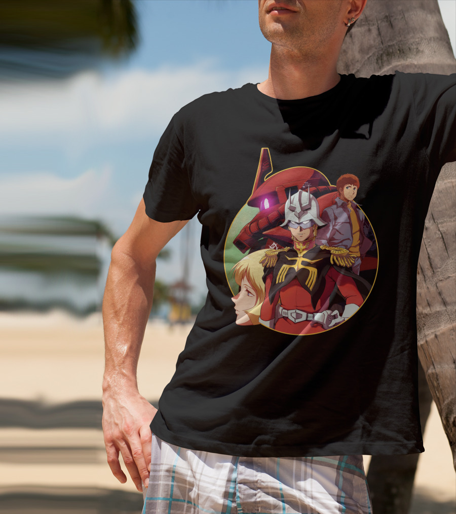 Gundam The Origin Char Aznable And Mobile Suit Anime Characters T-Shirt