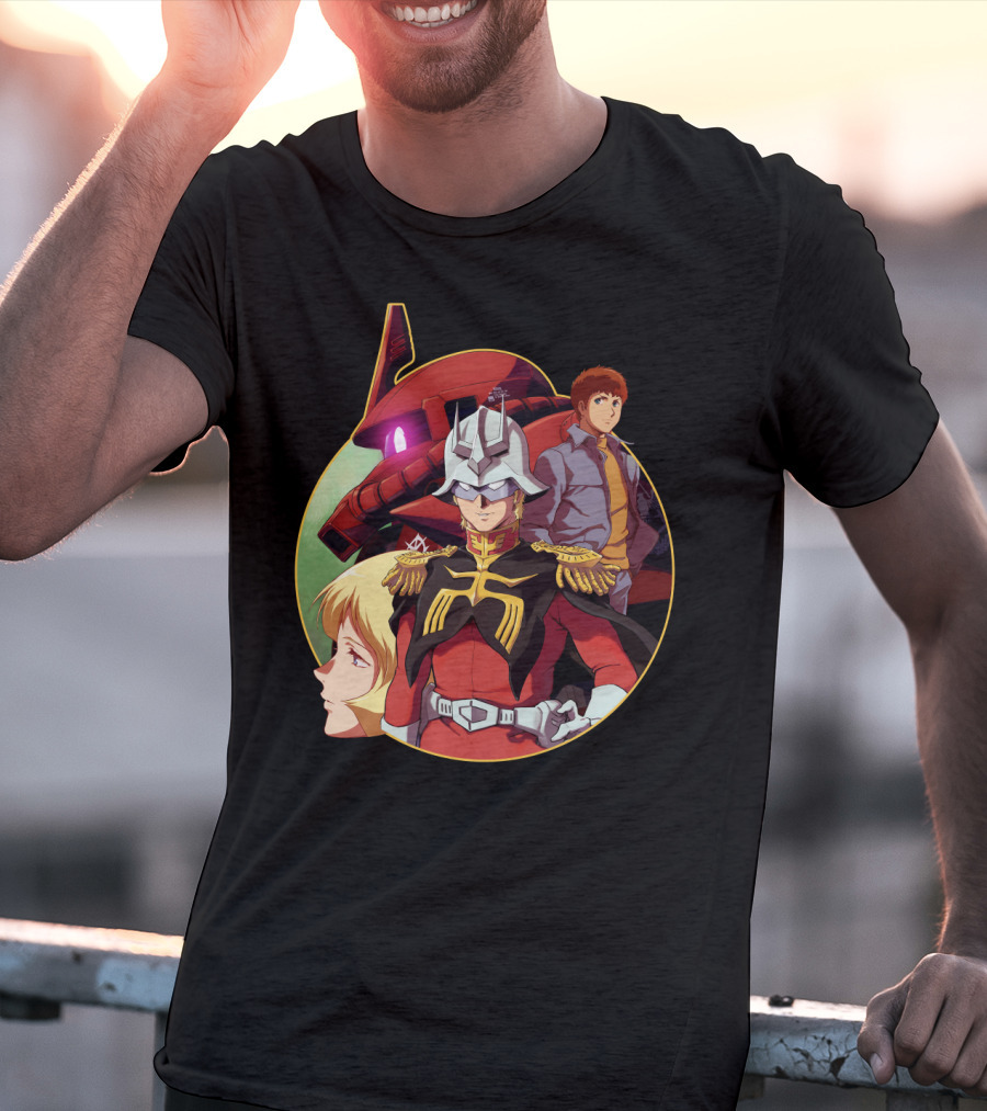 Gundam The Origin Char Aznable And Mobile Suit Anime Characters T-Shirt