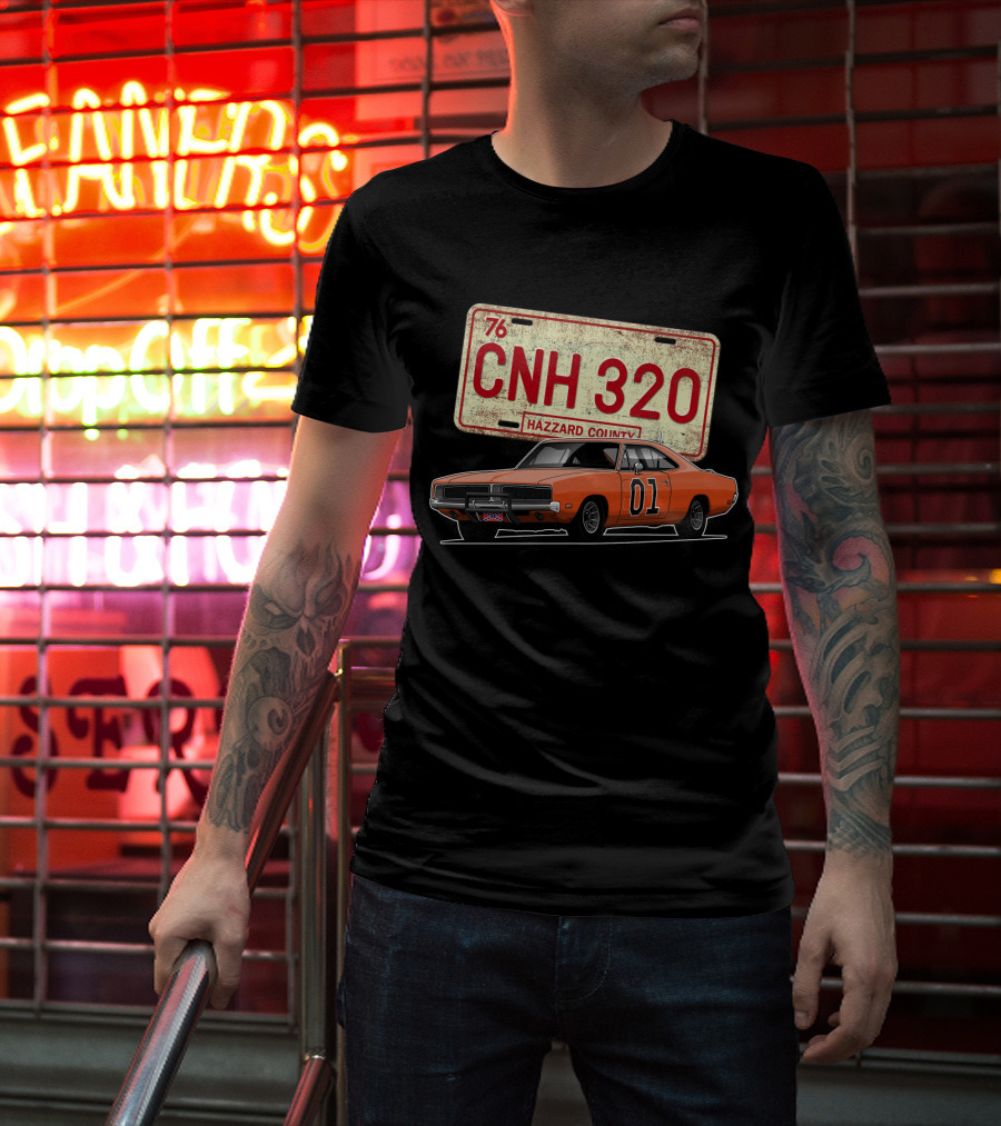 Duke Of Hazzard '76 CNH 320 Hazzard County 01 Car License Plate T-Shirt