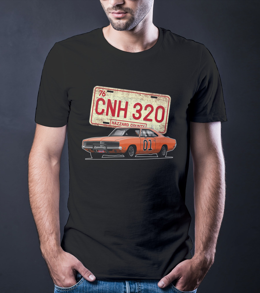 Duke Of Hazzard '76 CNH 320 Hazzard County 01 Car License Plate T-Shirt