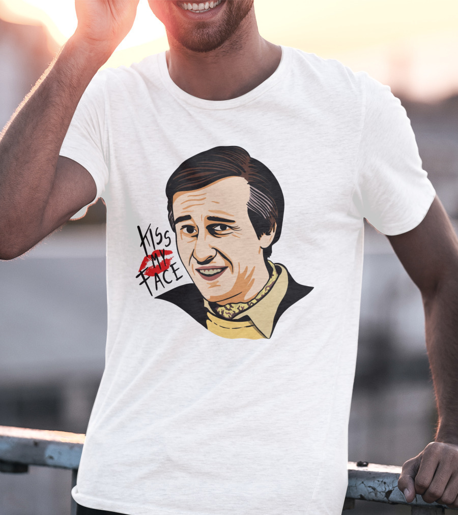 Alan Partridge Kiss My Face Retro Portrait With Lipstick T-Shirt