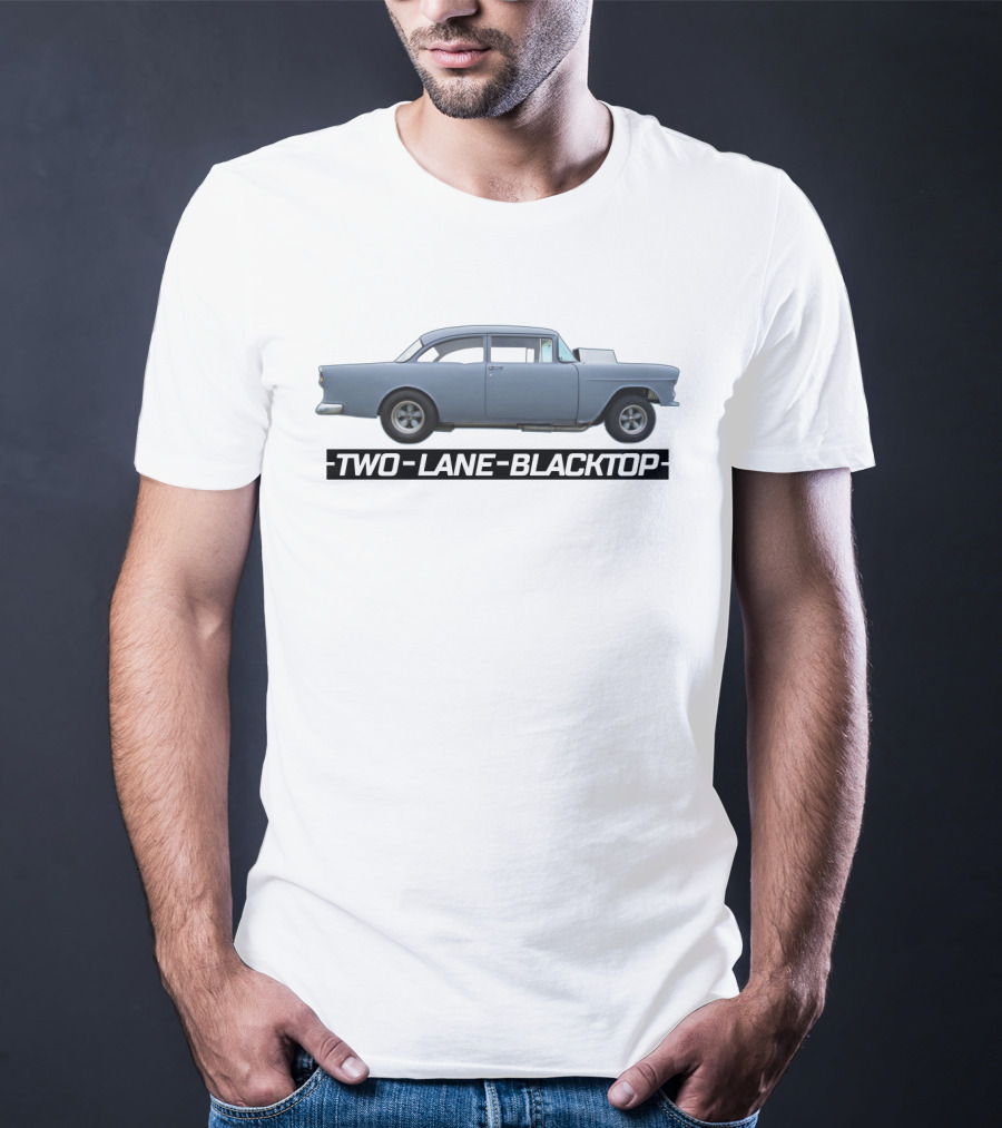 Two Lane Blacktop Chevy Vintage Car Classic 55 T-Shirt
