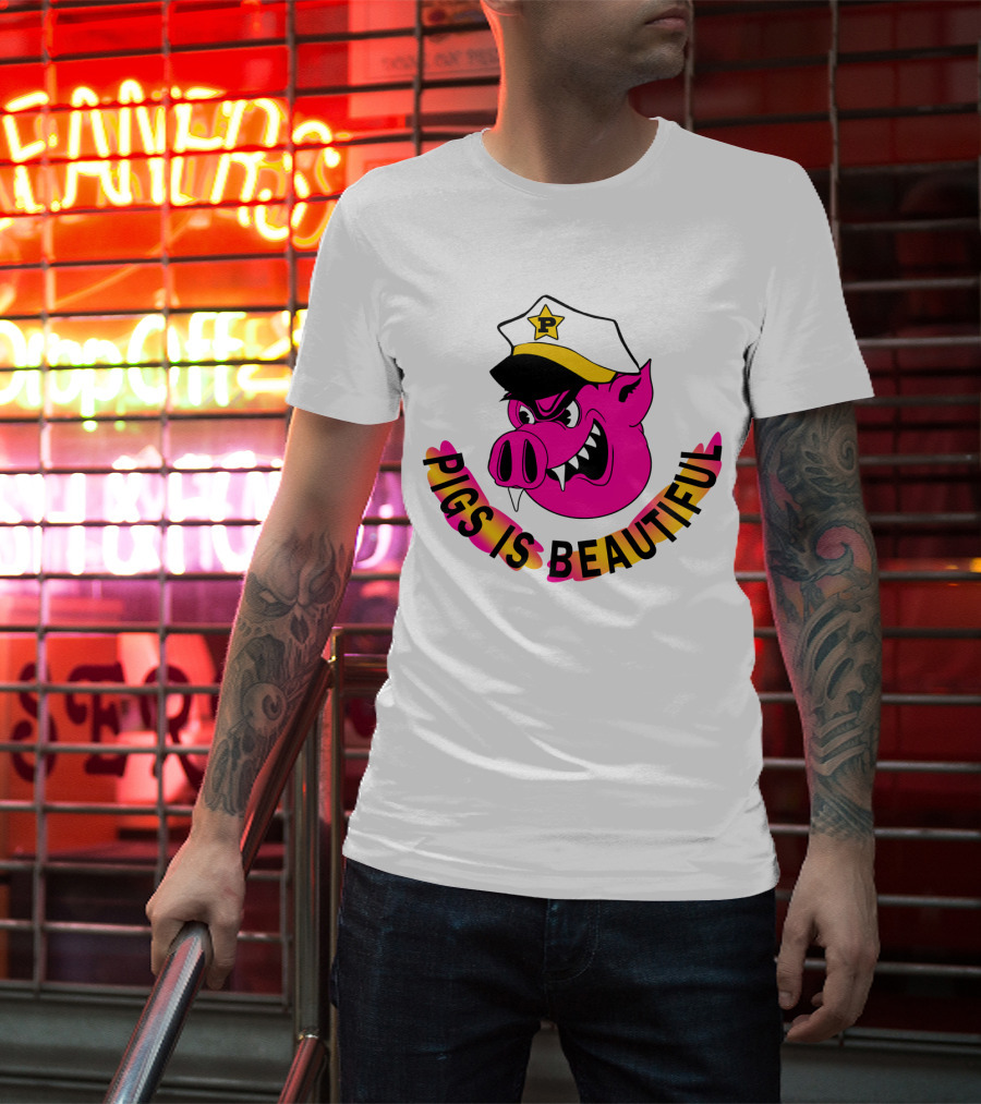 Captain Spaulding Pink Pig With Hat Pigs Is Beautiful T-Shirt