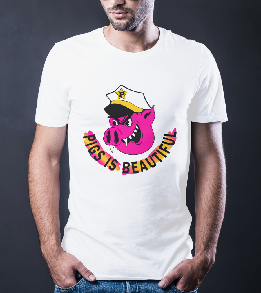Captain Spaulding Pink Pig With Hat Pigs Is Beautiful T-Shirt