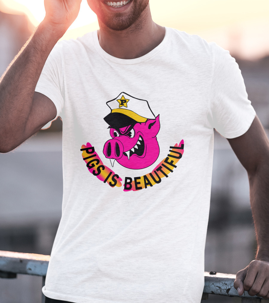 Captain Spaulding Pink Pig With Hat Pigs Is Beautiful T-Shirt