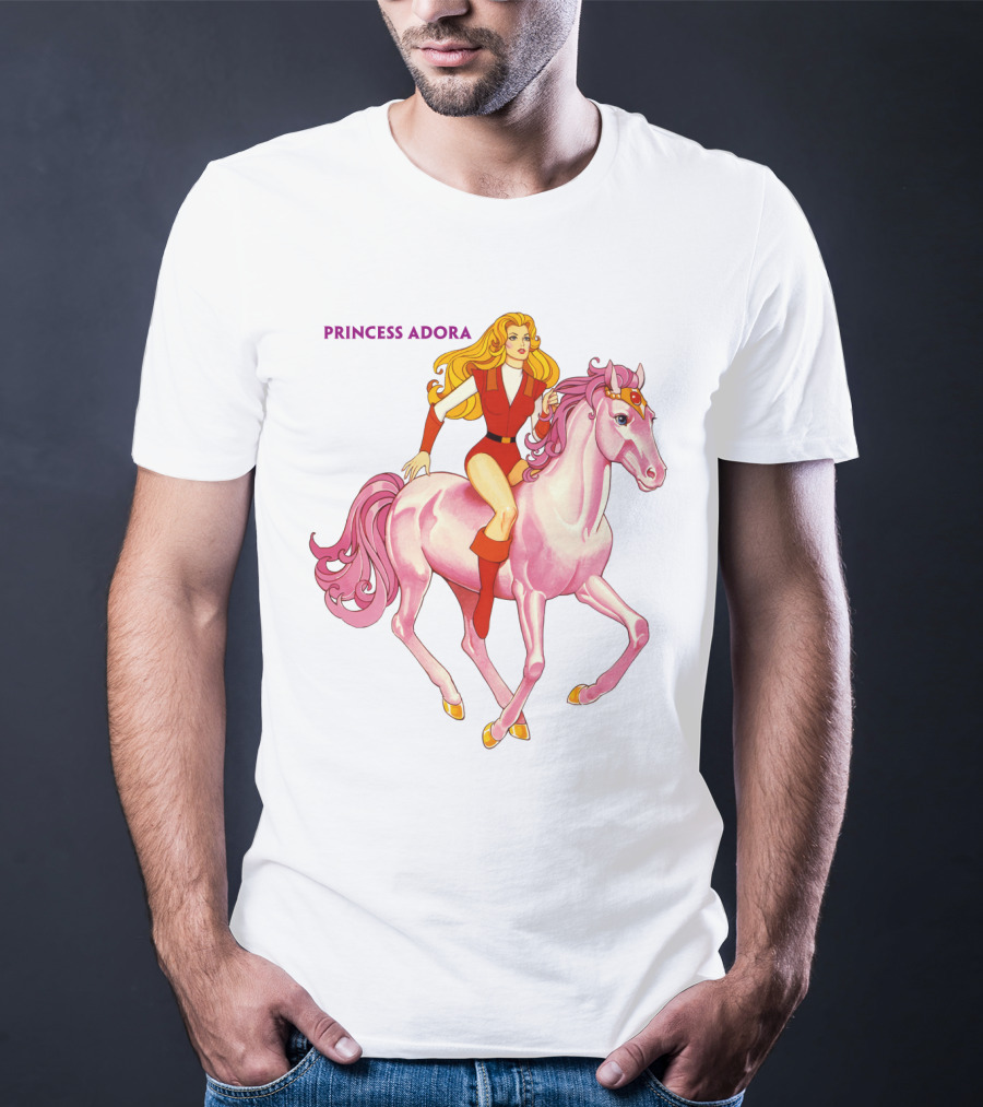 Princess Adora Riding Pink Horse She-Ra Character Fan T-Shirt